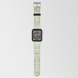 Secret garden mandala in pale green Apple Watch Band