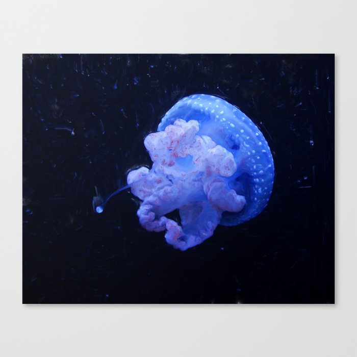 Jelly Fish in Oil Canvas Print
