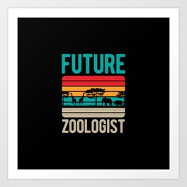Zoologist Art Print | Lover, Teacher, Teaching, Christmas, Retro, Vintage, Zoology, School, Art, Quote 