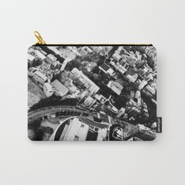 tokyo landscape Carry-All Pouch | Digital, City, Black And White, Tokyo, Panorama, Photo 