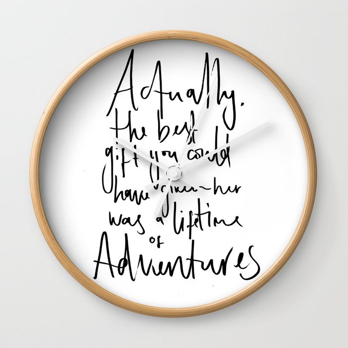 Adventure Quote - Alice in Wonderland Wall Clock
