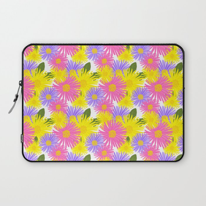 Mid-Century Modern Maximalist Daisy Flowers Laptop Sleeve