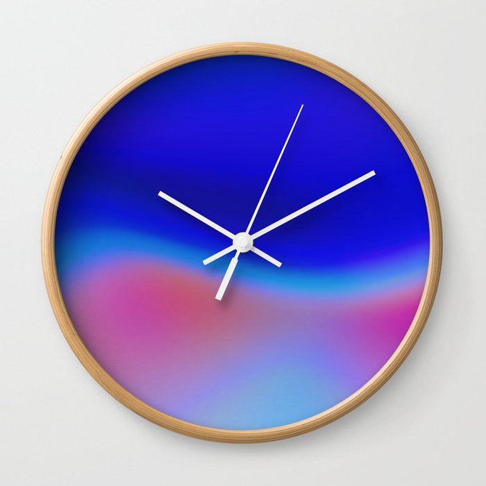 Iridescent Holographic Abstract Colorful Pattern Wall Clock