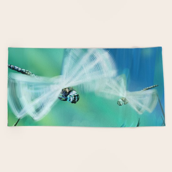 Dragonflies Beach Towel