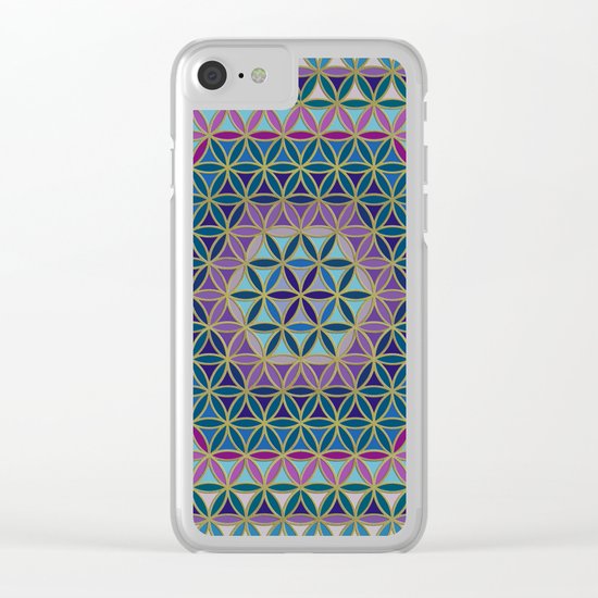 Flower of Life variation #3 Clear iPhone Case