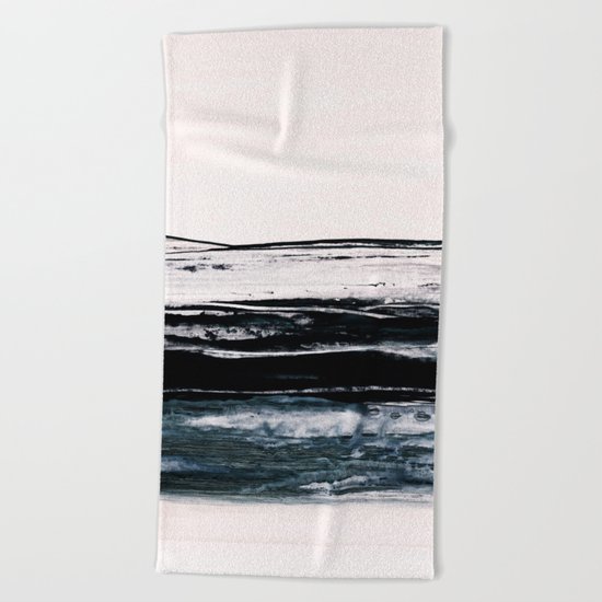 abstract minimalist landscape 9 Beach Towel