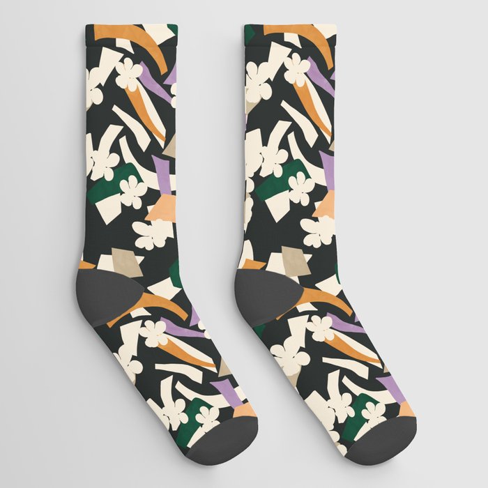 Pattern shapes and flowers DSD Socks
