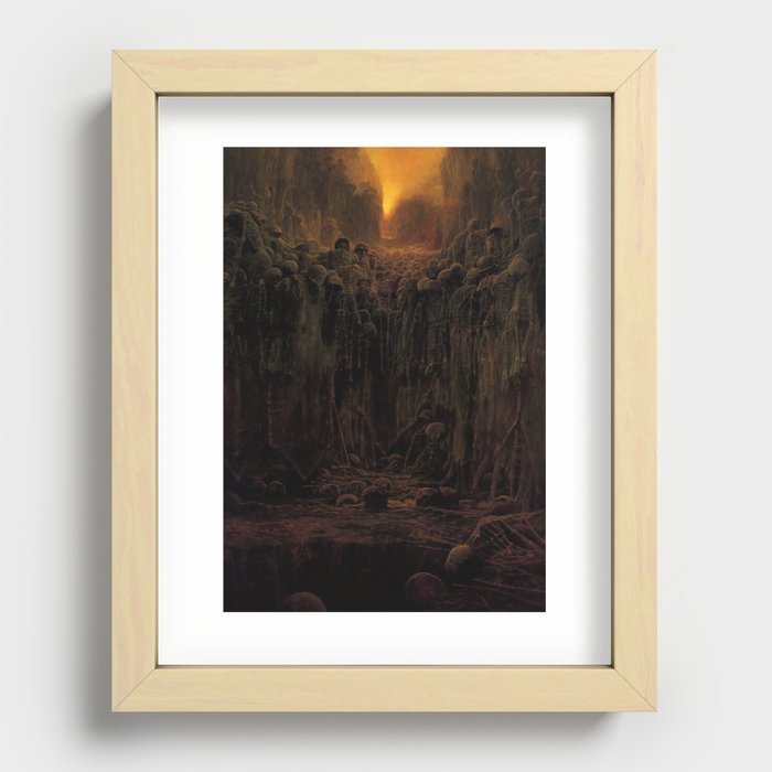 Untitled (Bodies in Hell), by Zdzisław Beksiński Recessed Framed Print