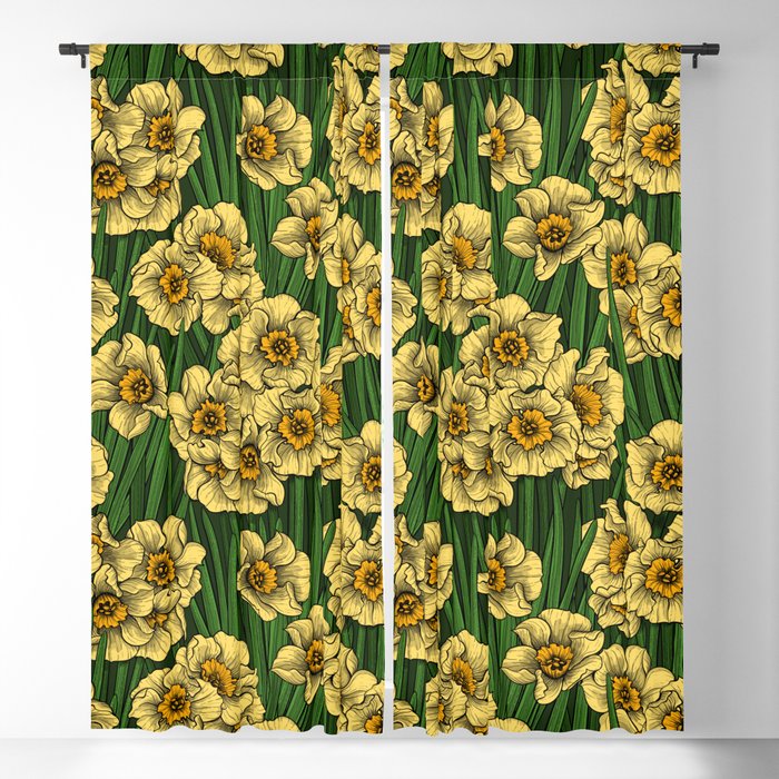 Daffodil garden Blackout Curtain
