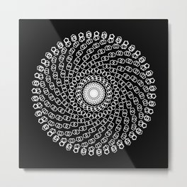 Hexagon Mandala Metal Print