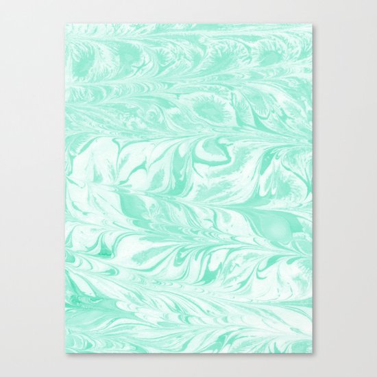 Umeko - spilled ink marble paper marbling art painting abstract swirl water ocean landscape map Canvas Print