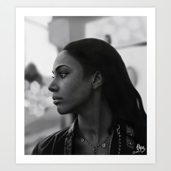 Woman in Harlem Art Print