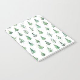 Watercolor abstract pine trees Notebook