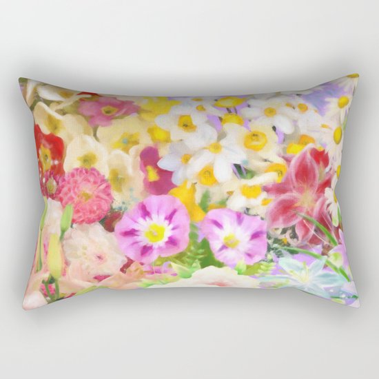 Flower Arrangement Rectangular Pillow
