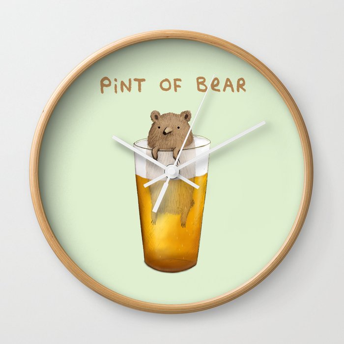 Pint of Bear Wall Clock