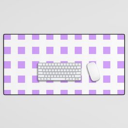 square and tartan 46- purple Desk Mat