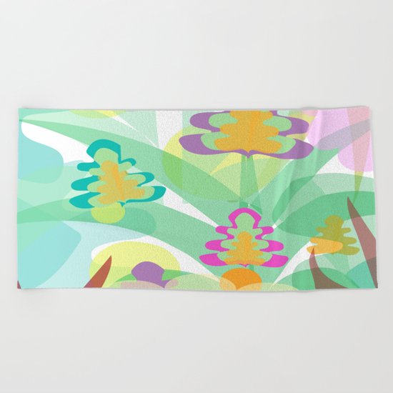 Mystery Flora Beach Towel