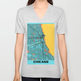 Chicago city V Neck T Shirt