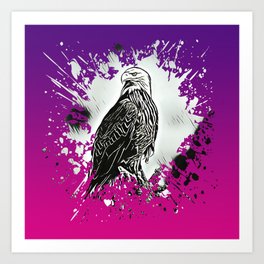 Cool Eagle Black And White Gift For Eagle Lovers Art Print