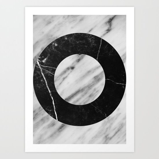 Bw Marble Art Print