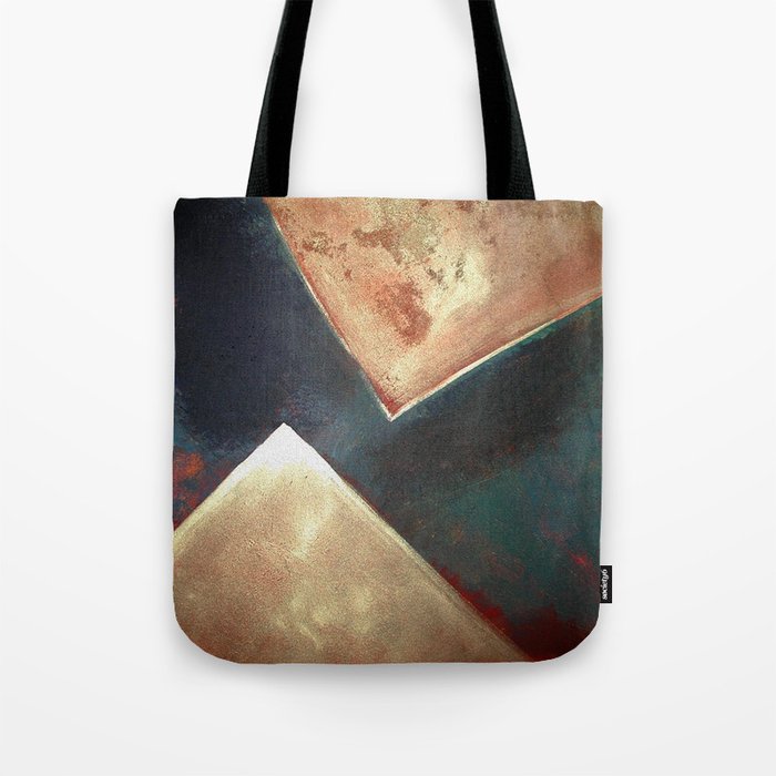Philip Bowman Golden Triangles Modern Abstract Art Painting Tote Bag