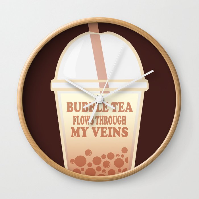 Bubble Tea Veins Wall Clock