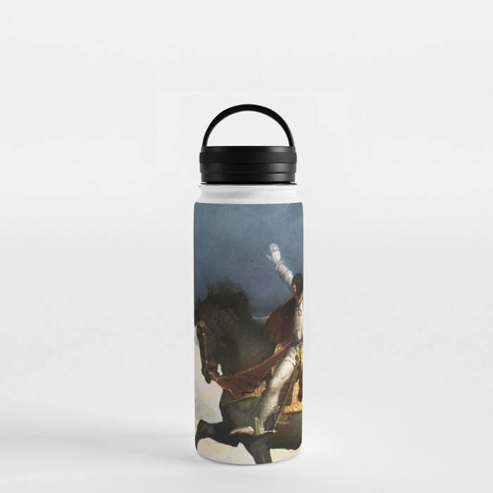 “Sir Percival Came Unto the Brim” by NC Wyeth Water Bottle