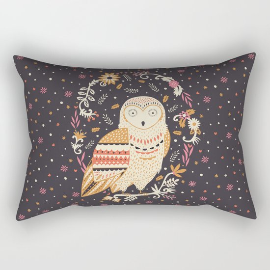 Snowy Owl Rectangular Pillow