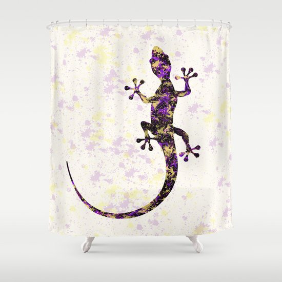 Abstract Lizard Shower Curtain By Uniqued Society6