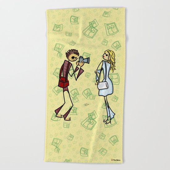 Fashion girl Beach Towel
