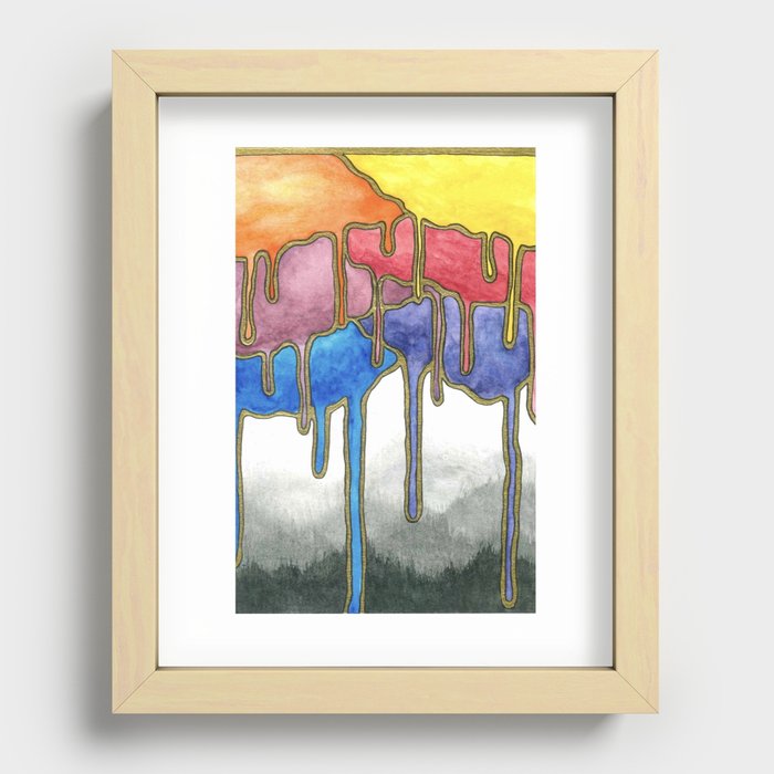 Beautiful Rain Recessed Framed Print