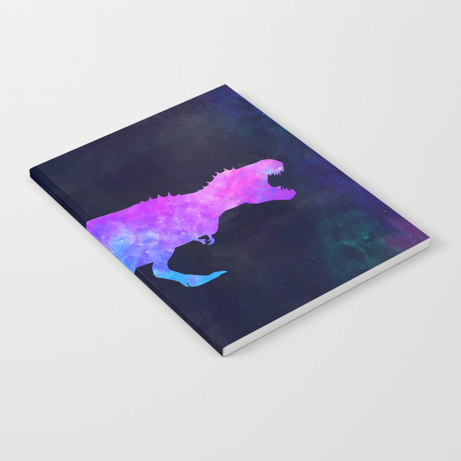 T Rex In Space Dinosaur Graphic Art Watercolor Canvas