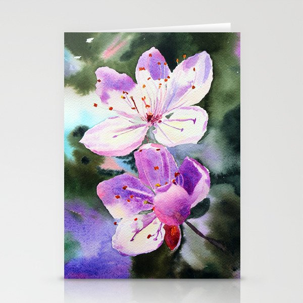 Spring blooming. Apple-tree. Stationery Cards