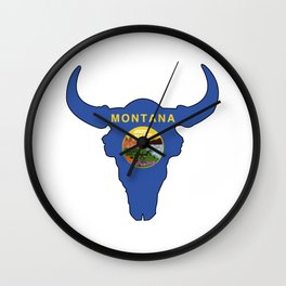 Montana Bison Wall Clock
