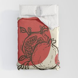 Decorative pomegranates Duvet Cover