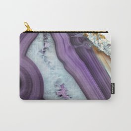 Purple Agate Slice Carry-All Pouch