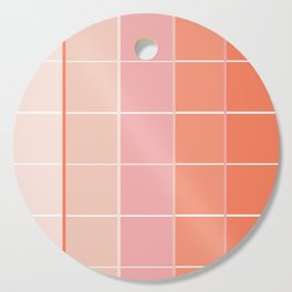 Peach + Gradient Grid Cutting Board