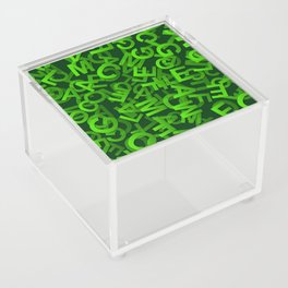 Green Color Alphabet Design Acrylic Box