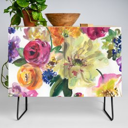 yellow peony in bouquet Credenza