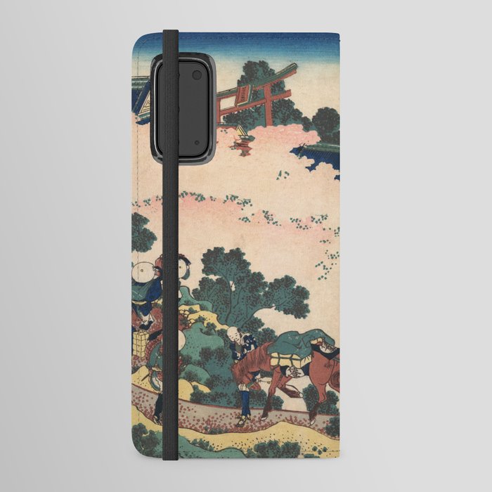Cherry Blossoms at Yoshino - Katsushika Hokusai  Android Wallet Case