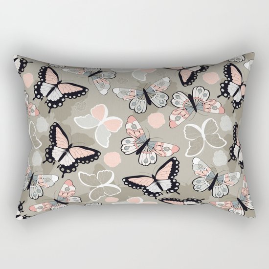 Butterfly pattern 002 Rectangular Pillow
