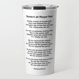 Sunset of Royal Red Poem Travel Mug