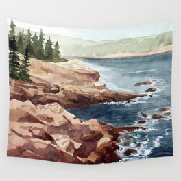 Acadia Coastline Wall Tapestry