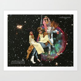 Magic Horseship Art Print | Pop Surrealism, Space, Funny, Collage 