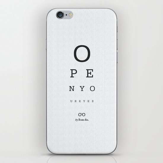 Open your eyes - Typographic iPhone & iPod Skin