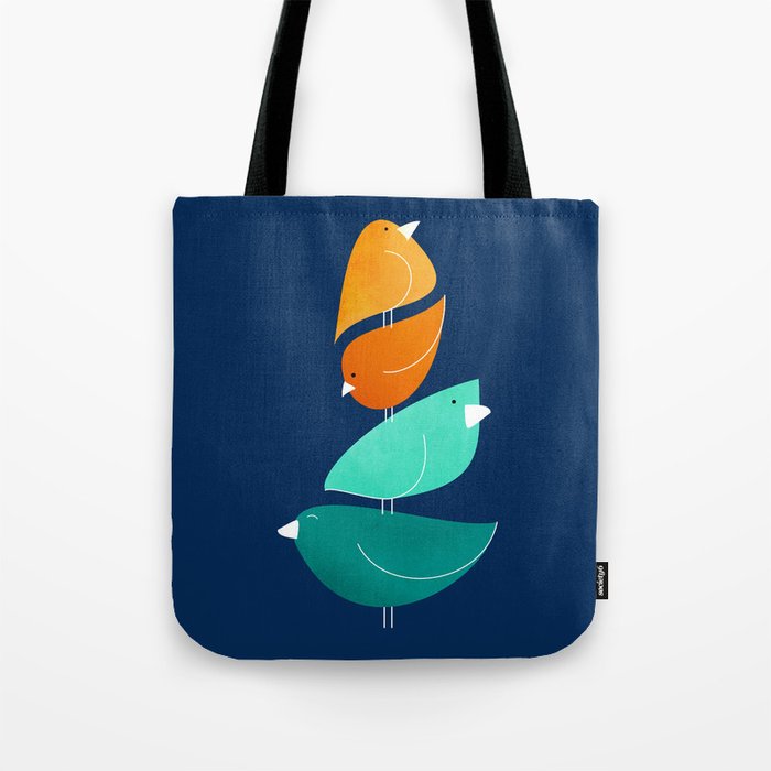 Bird Stack III Illustration Tote Bag
