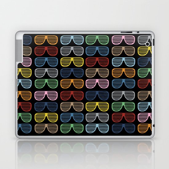 Rainbow Shutter Shades at Night Laptop & iPad Skin