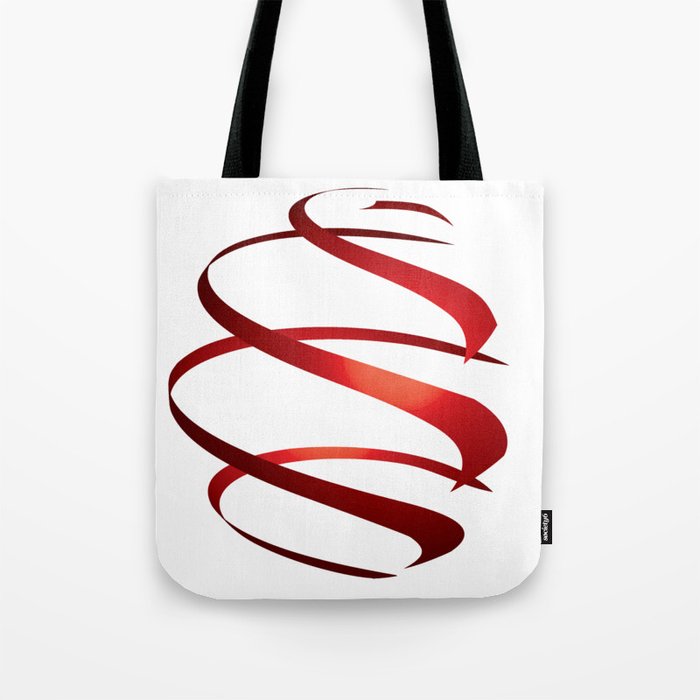 Red Swirl Tote Bag