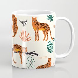 Seamless pattern with leopards Mug