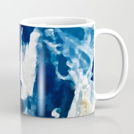 Blue and White Mineral Abstract Coffee Mug